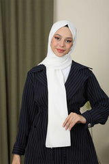 Medina Silk Shawl - White, Wrinkle - Free - TryAladdin