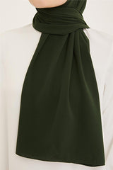 Medine Silk Shawl - Elegant Dark Green - TryAladdin