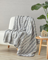 Premium-Acrylic-Cotton-TV-Throw-Blanket-Anthracite