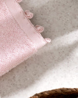 Melly Crocheted 100% Cotton Hand Towel Set, 2 - Pack, Dusty Pink - TryAladdin