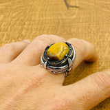 Men Tiger's Eye Stone Ring