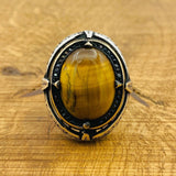 Men Tiger's Eye Stone Ring