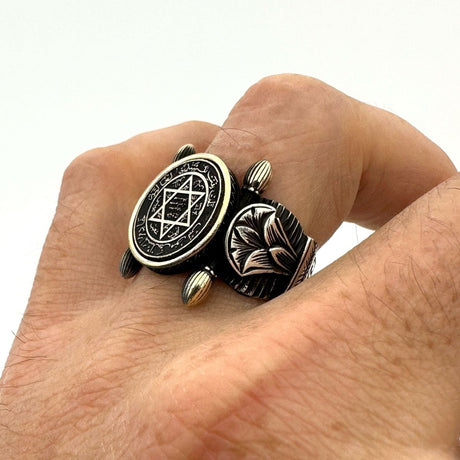 Men's 925 Sterling Silver Seal of Solomon Ring