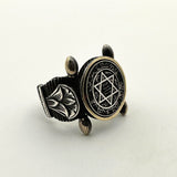 Men's 925 Sterling Silver Seal of Solomon Ring - TryAladdin