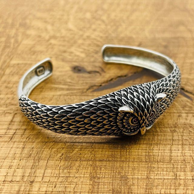 Men's Adjustable Cuff Silver Bracelet - TryAladdin