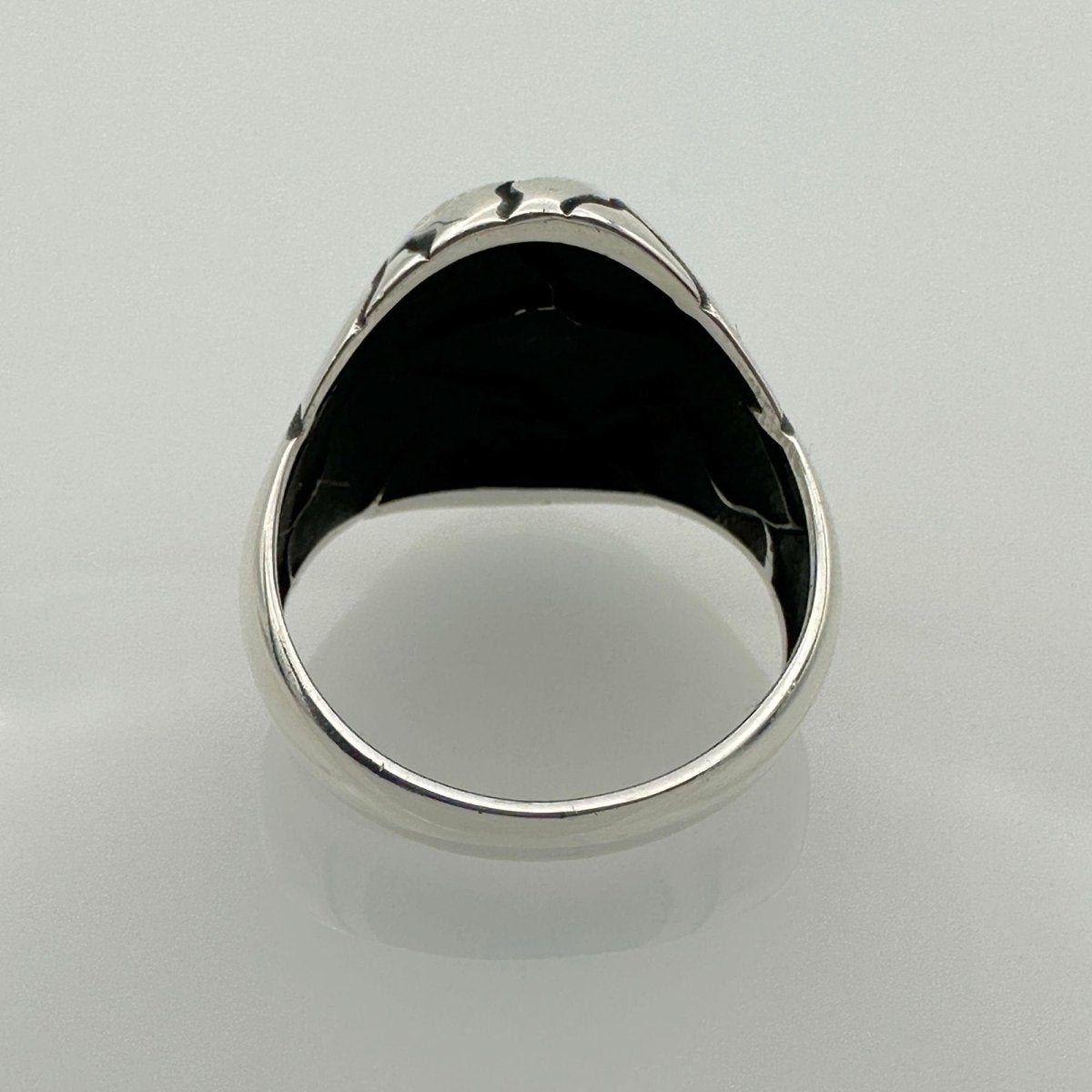 Men's Anchor Design Silver Ring