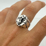 Men's Anchor Design Silver Ring