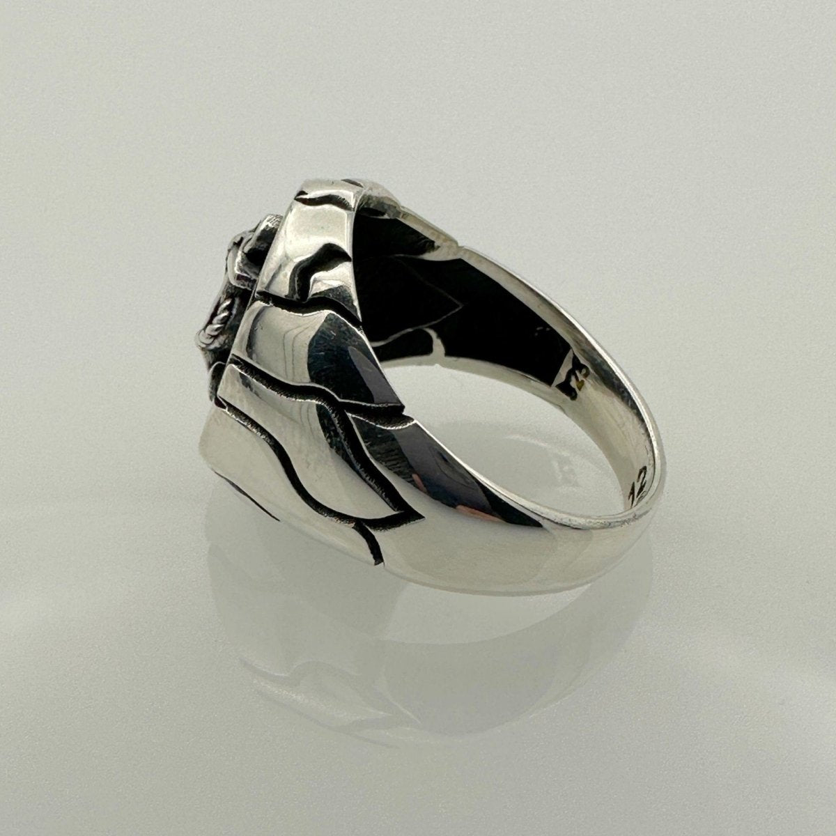 Men's Anchor Design Silver Ring