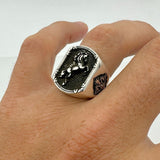 Men's Animal Horse Design Silver Ring