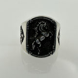 Men's Animal Horse Design Silver Ring