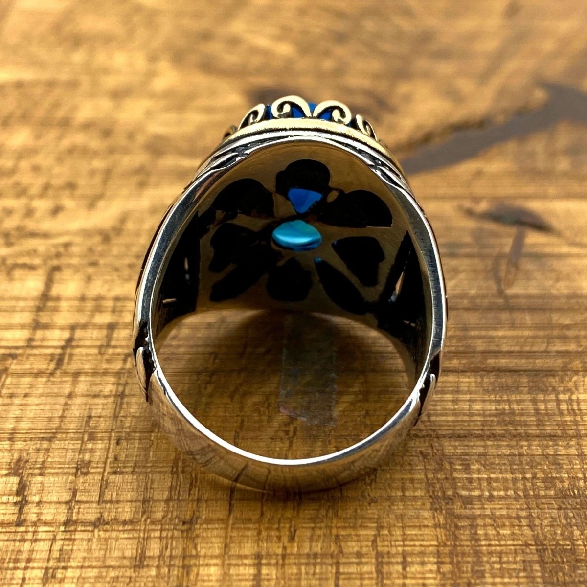 Men's Aquamarine Silver Ring