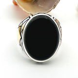 Men's Black Onyx Ottoman Ring