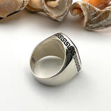 Men's Black Onyx Silver Ring