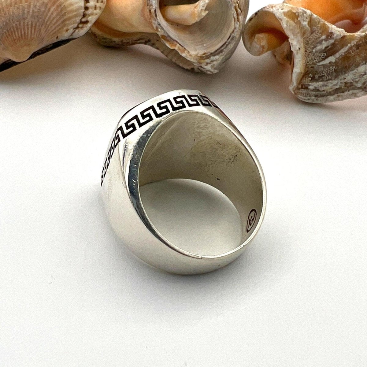 Men's Black Onyx Silver Ring