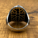 Men's Black Onyx Silver Ring