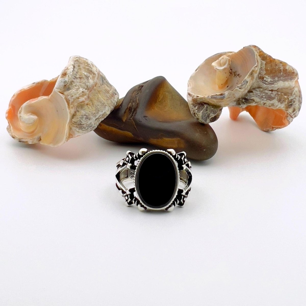 Men's Black Onyx Sterling Silver Ring