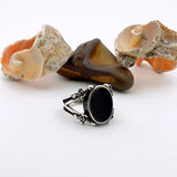 Men's Black Onyx Sterling Silver Ring