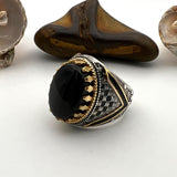 Men's Black Onyx Stone Ring