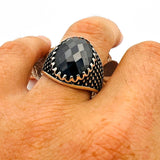 Men's Black Onyx Stone Ring