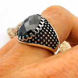 Men's Black Onyx Stone Ring