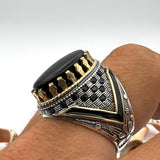 Men's Black Onyx Stone Ring