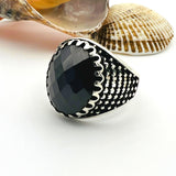 Men's Black Onyx Stone Ring