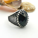 Men's Black Onyx Stone Ring