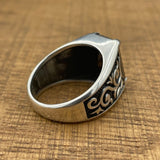 Men's Black Onyx Stone Silver Ring