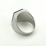 Men's Black Onyx Stone Silver Ring