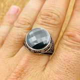 Men's Black Zircon Ring - TryAladdin