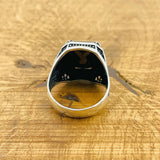 Men's Black Zircon Square Ring