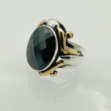 Men's Black Zircon Stone Ring