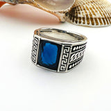 Men's Blue Sapphire Gemstone Ring