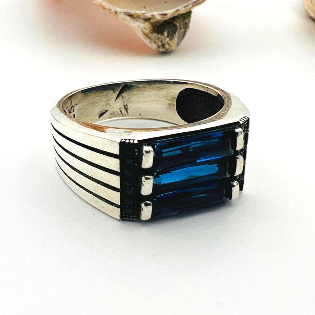 Men's Blue Sapphire Ring