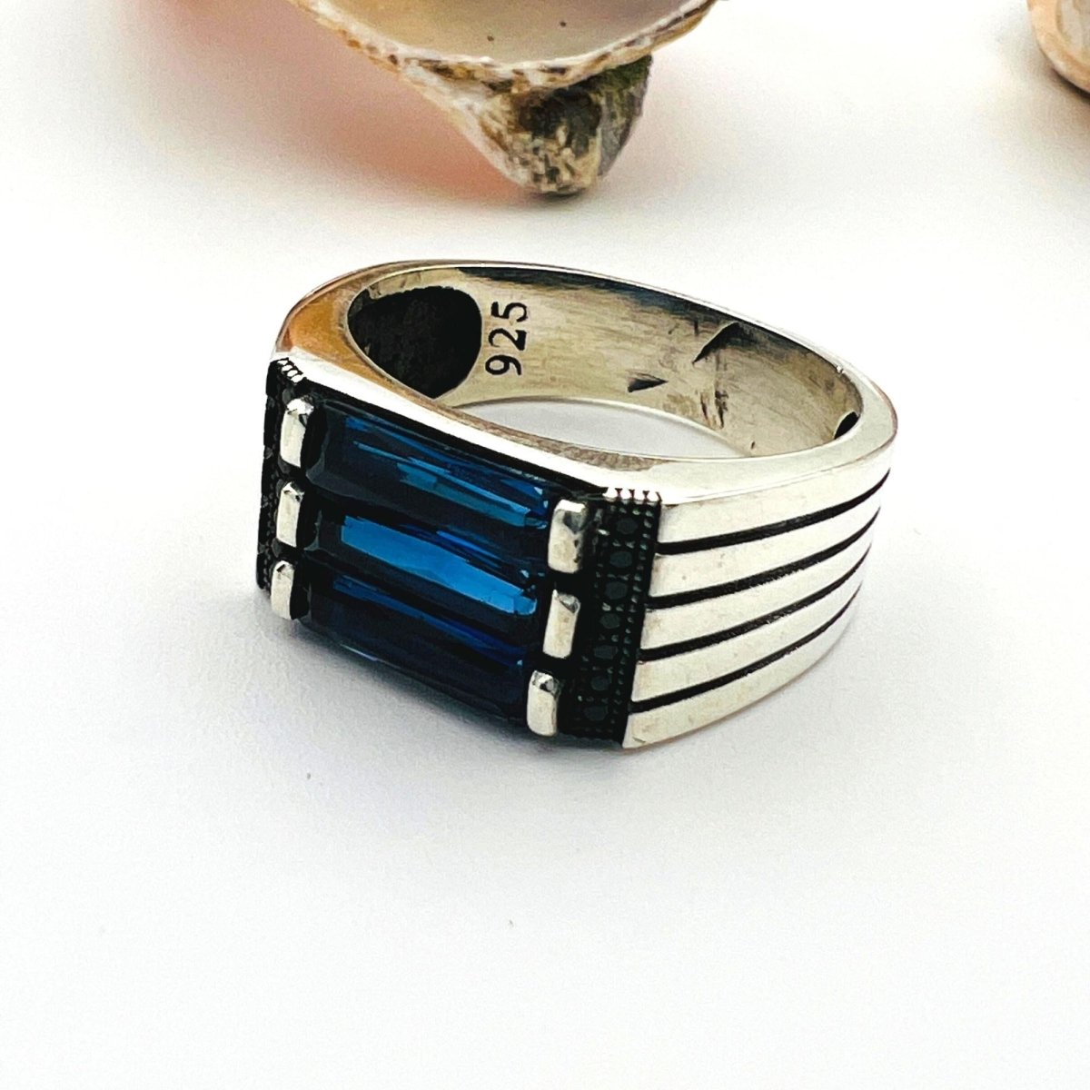 Men's Blue Sapphire Ring