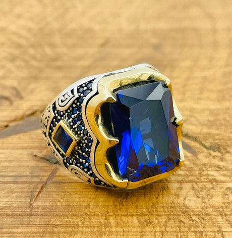 Men's Blue Sapphire Ring