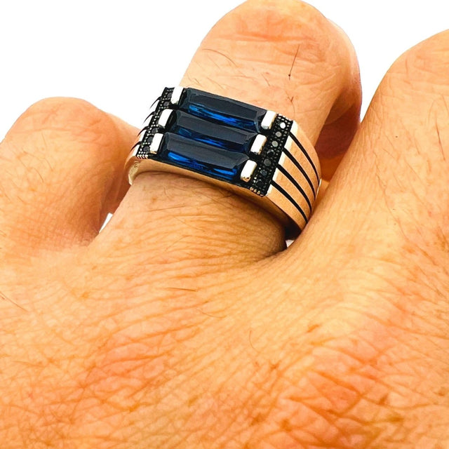 Men's Blue Sapphire Ring