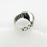 Men's Blue Sapphire Silver Ring