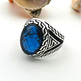 Men's Blue Sapphire Stone Ring