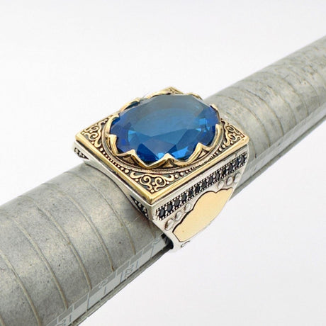 Men's Blue Sapphire Stone Ring