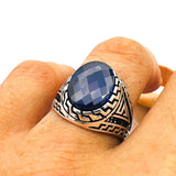 Men's Blue Sapphire Stone Ring