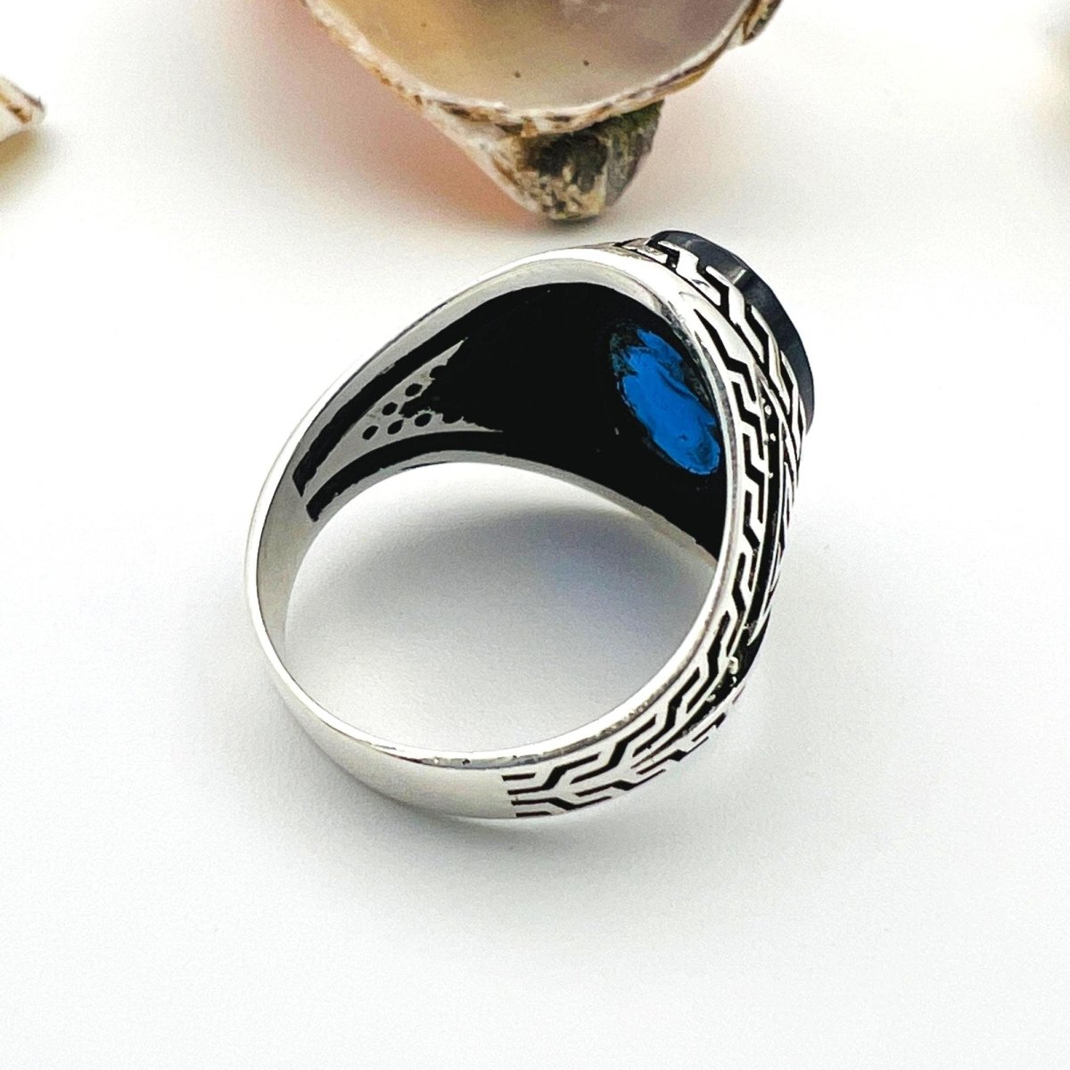 Men's Blue Sapphire Stone Ring