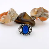 Men's Blue Sapphire Sword - Detail Ring