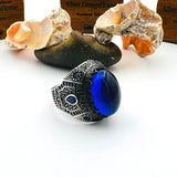 Men's Blue Topaz Sapphire Ring - TryAladdin