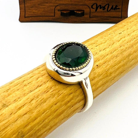 Men's Blue Tourmaline Stone Sterling Silver Ring