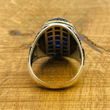 Men's Blue Zircon Ottoman Ring