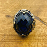 Men's Blue Zircon Ring