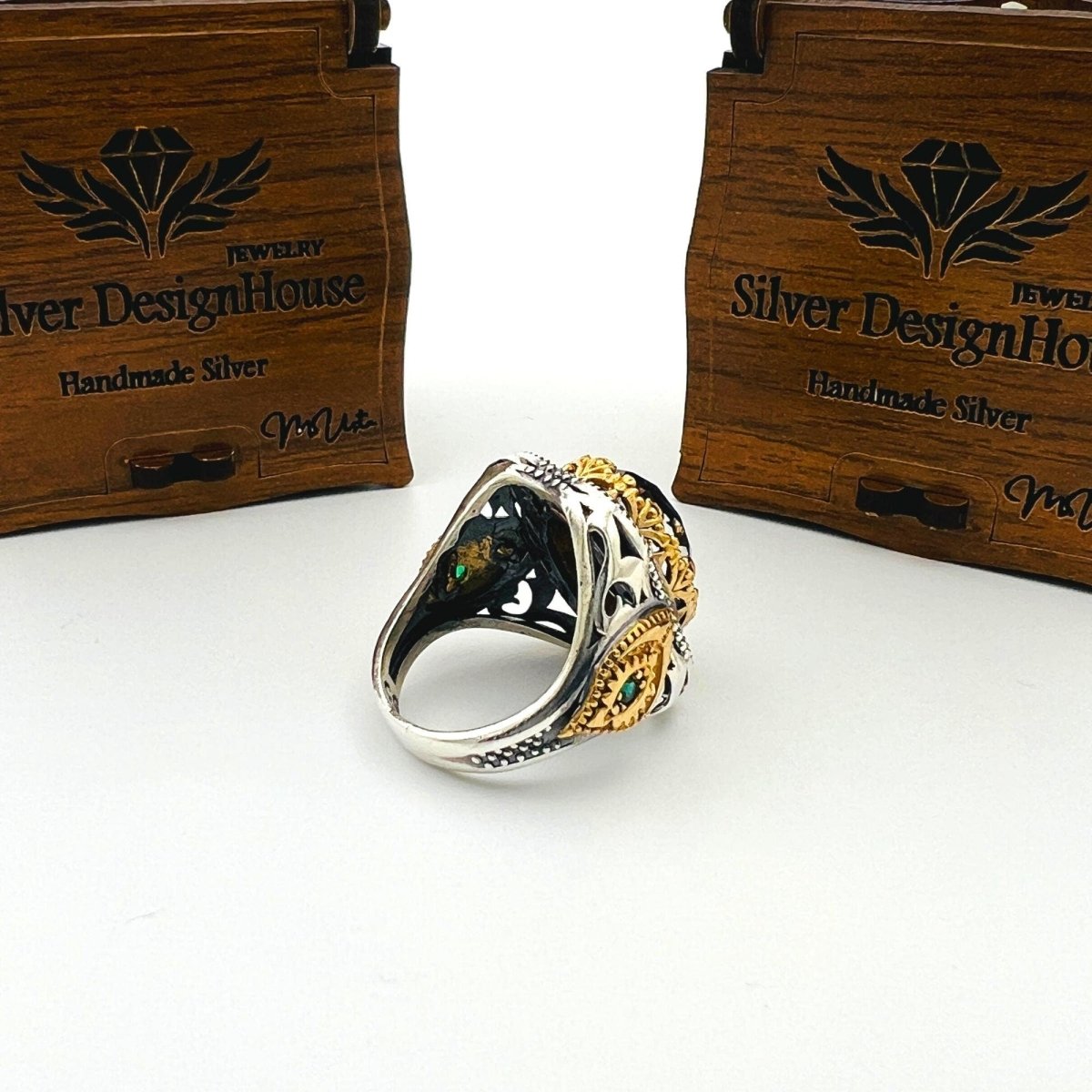 Men's Colormix Feeling Stone Silver Ring