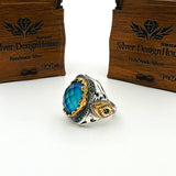 Men's Colormix Feeling Stone Silver Ring