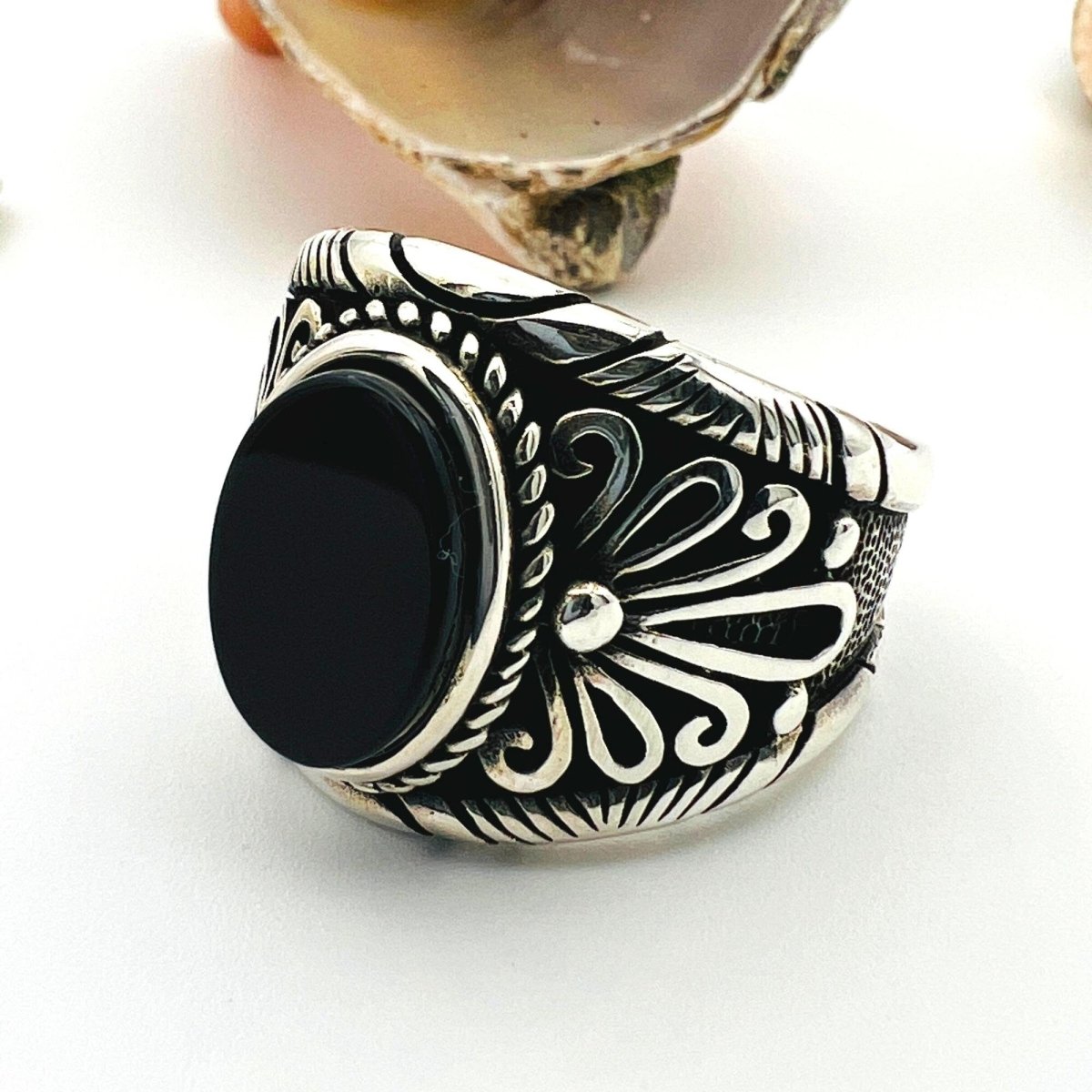 Men's Double Head Eagle Turkish Ottoman Style Sterling Silver Ring